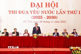 Chủ tịch Quốc hội Trần Thanh Mẫn và đại biểu dự Đại hội. (Ảnh: Doãn Tấn/TTXVN)