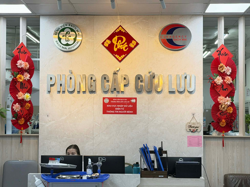 Phòng cấp cứu lưu tại Bệnh viện Bạch Mai. (Ảnh: PV/Vietnam+)