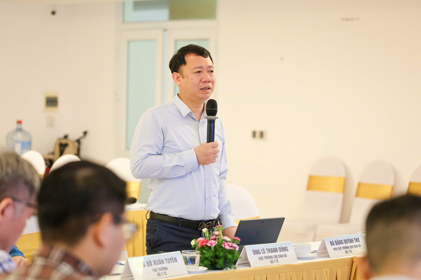 Ông Lê Thanh Dũng - Cục trưởng Dân số (Bộ Y tế) phát biểu tại cuộc họp. (Ảnh: PV/Vietnam+)