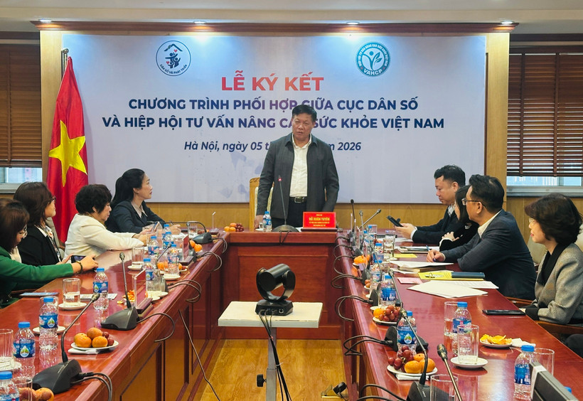 Thứ trưởng Bộ Y tế Đỗ Xuân Tuyên phát biểu tại buổi lễ. (Ảnh: T.G/Vietnam+)