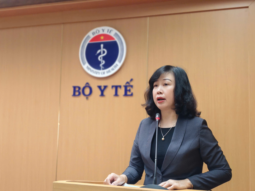 Bộ trưởng Bộ Y tế Đào Hồng Lan phát biểu tại Hội nghị. (Ảnh: T.D/Vietnam+)