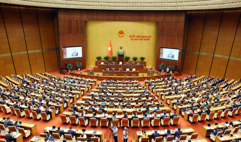 Toàn cảnh Phiên khai mạc trọng thể Kỳ họp thứ 10, Quốc hội khoá XV. (Ảnh: Phạm Kiên/TTXVN)