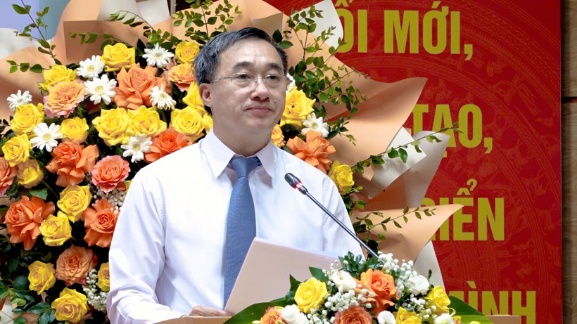 Thứ trưởng Bộ Y tế Trần Văn Thuấn phát biểu tại buổi lễ phát động. (Ảnh: PV/Vietnam+)