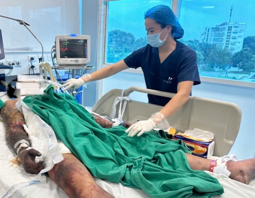 Một trường hợp mắc liên cầu lợn. (Ảnh: PV/Vietnam+)