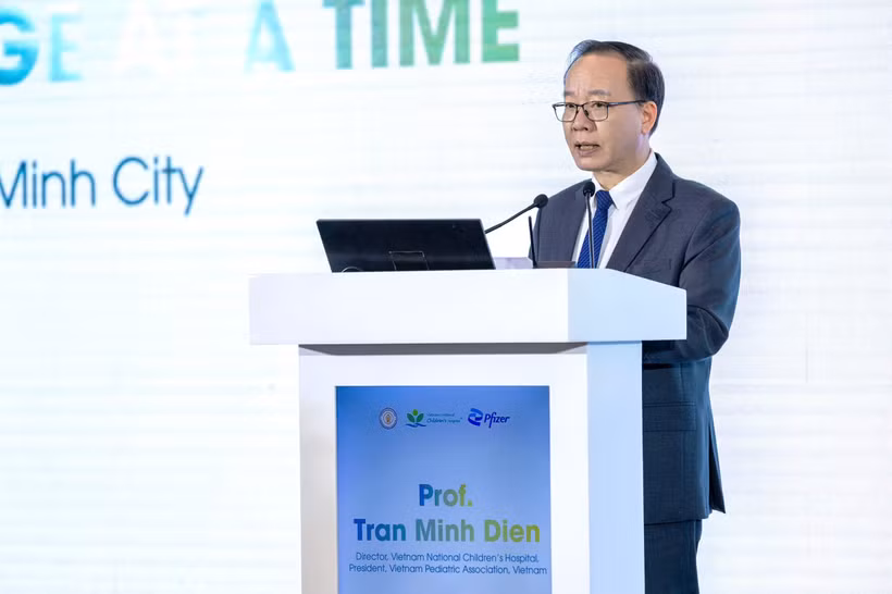 Giáo sư Trần Minh Điển - Giám đốc Bệnh viện Nhi Trung ương, Chủ tịch Hội Nhi khoa Việt Nam. (Ảnh: PV/Vietnam+)