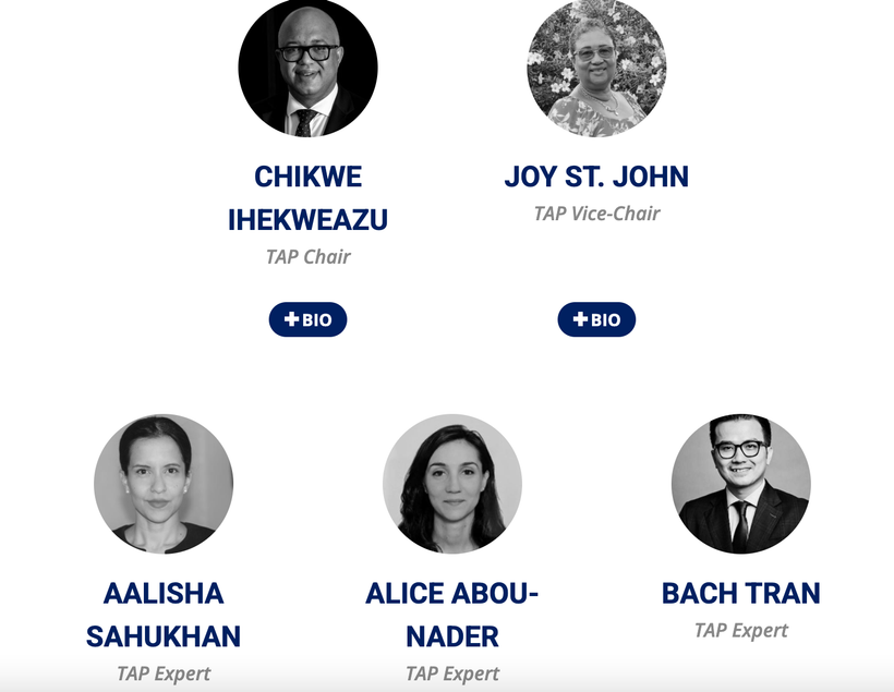 Giáo sư Trần Xuân Bách và các thành viên Hội đồng Cố vấn kỹ thuật của Quỹ Phòng chống Đại dịch. 