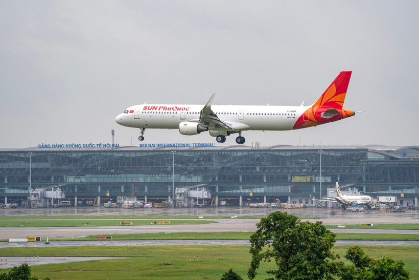 Máy bay của Hãng hàng không Sun PhuQuoc Airways. (Ảnh: PV/Vietnam+)