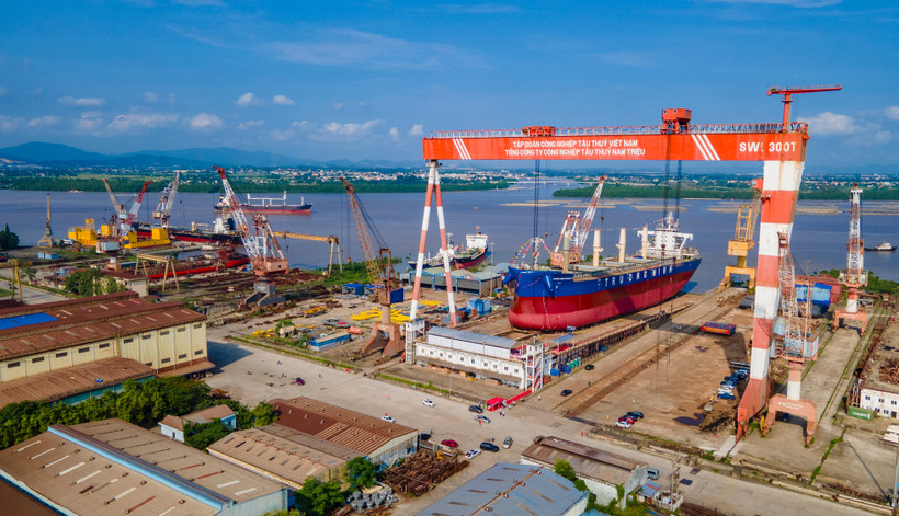 Năm 2024, Việt Nam đứng thứ 7 thế giới về thị phần đóng tàu. (Ảnh: PV/Vietnam+)