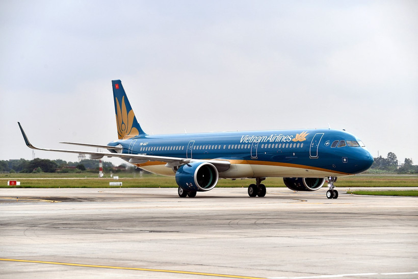 Máy bay Airbus của Hãng hàng không Vietnam Airlines. (Ảnh: PV/Vietnam+)