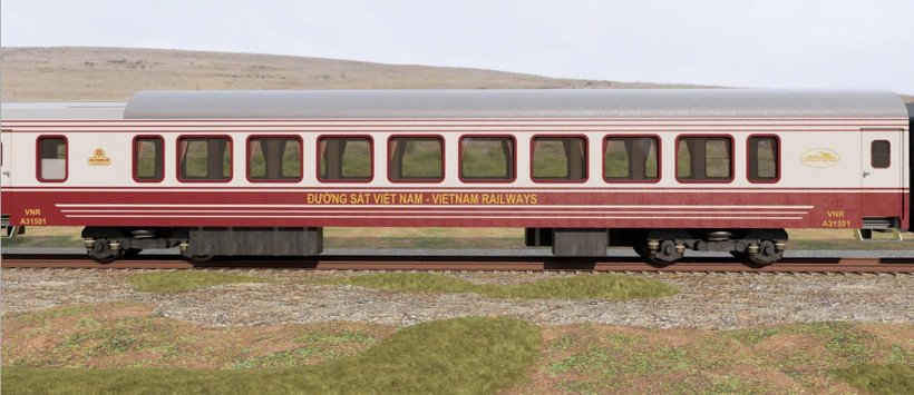 Phối cảnh đoàn tàu hạng sang mà ngành đường sắt sẽ vận hành tuyến đường sắt Hà Nội-Hải Phòng. (Ảnh: VNR cung cấp)