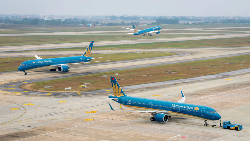 Hãng hàng không Vietnam Airlines sẽ tăng cường thêm nhiều chuyến bay nội địa và quốc tế trong dịp nghỉ lễ Quốc khánh 2/9. (Ảnh: PV/Vietnam+)