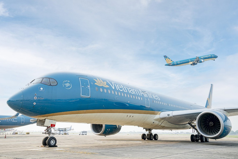 Máy bay của Hãng hàng không Vietnam Airlines. (Ảnh: PV/Vietnam+)