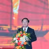 Đồng chí Trịnh Văn Quyết, Ủy viên Bộ Chính trị, Bí thư Trung ương Đảng, Trưởng Ban Tuyên giáo và Dân vận Trung ương phát biểu chỉ đạo tại Lễ khai mạc. (Ảnh: Thanh Vân/TTXVN)