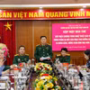 Đại diện Ban tổ chức thông tin về chương trình nghệ thuật giao hưởng thính phỏng ra mắt Dàn nhạc Giao hưởng Quân đội và mừng Đảng, mừng Xuân Bính Ngọ năm 2026. (Ảnh: PV/Vietnam+)