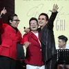 Bằng Kiều, Tuấn Hưng, Anh Tú tái hợp trong live concert của nhóm Quả Dưa Hấu. (Ảnh: PV/Vietnam+)