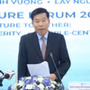 Ủy viên Trung ương Đảng, Phó Bí thư Thường trực Đảng ủy Bộ, Thứ trưởng Ngoại giao Nguyễn Mạnh Cường thông tin về Diễn đàn Tương lai ASEAN 2026. (Ảnh: Thành Long)