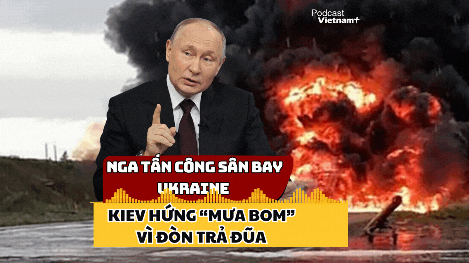 Nga tung đòn trả đũa Ukraine, sân bay Ukraine chìm trong "mưa bom bão tên lửa"
