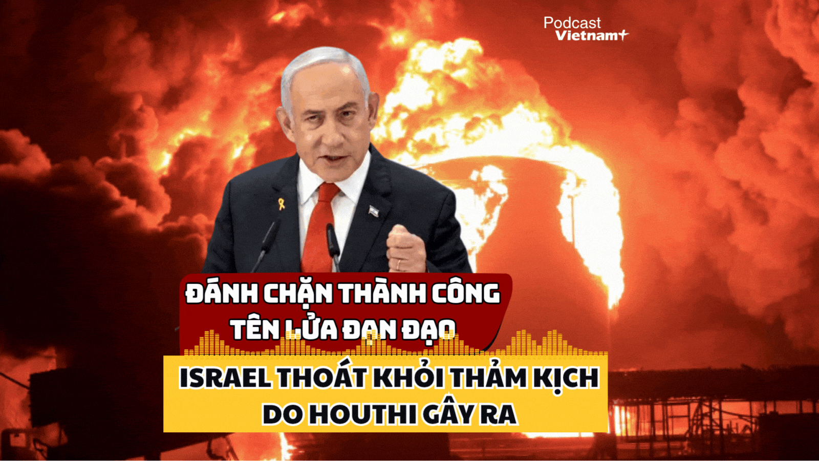 Irael thoát "thảm kịch" khi đánh chặn thành công tên lửa đạn đạo của Houthi