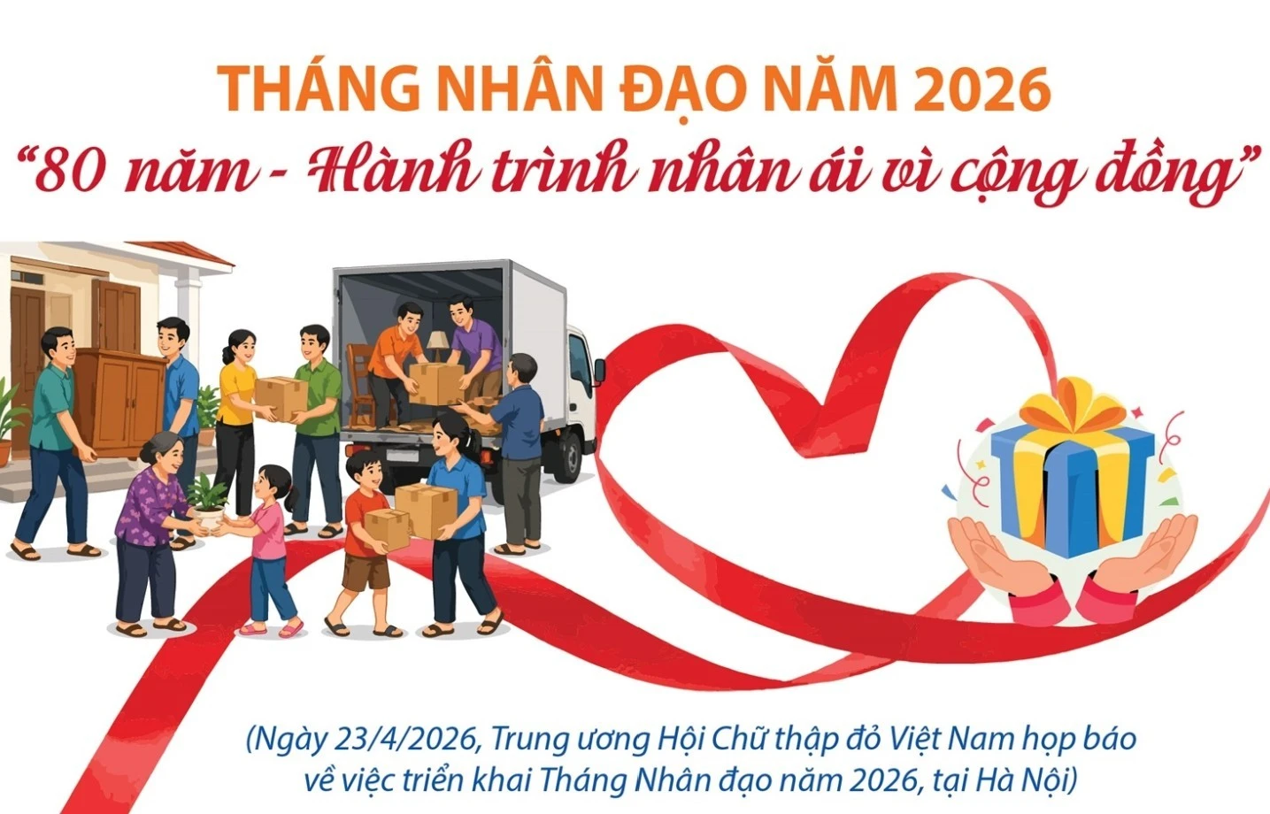 Tháng Nhân đạo năm 2026: 80 năm hành trình nhân ái vì cộng đồng