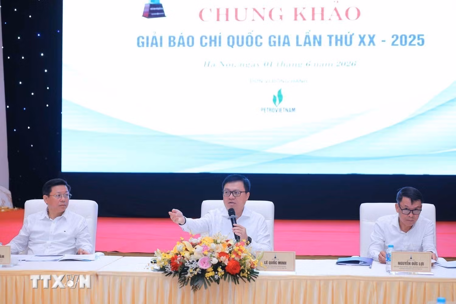 Vòng chấm Chung khảo Giải Báo chí Quốc gia lần thứ XX – Năm 2025 vừa chính thức khai mạc sáng nay, tại Hà Nội. (Ảnh: Hoàng Hiếu/TTXVN)