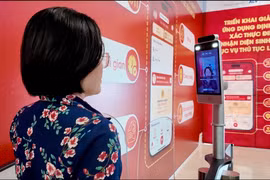 Hệ thống định danh sinh trắc học giúp hành khách làm thủ tục nhanh chóng. (Ảnh: PV/Vietnam+)