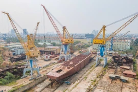 Các doanh nghiệp đóng tàu làm không hết việc và thậm chí đã có đơn hàng tới năm 2028. (Ảnh: Việt Hùng/Vietnam+)