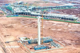 Đài Kiểm soát không lưu của Cảng hàng không Quốc tế Long Thành đang được đẩy nhanh thi công. (Ảnh: PV/Vietnam+)