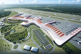 Phối cảnh nhà ga T2, Cảng Hàng không quốc tế Phú Quốc. (Ảnh: PV/Vietnam+)