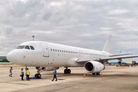 Vietnam Airlines tiếp tục thuê và đưa vào khai thác 2 tàu bay Airbus A320. (Ảnh: PV/Vietnam+)