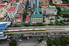 Tàu Nhổn-Ga Hà Nội đã được đưa vào vận hành và khai thác. (Ảnh: PV/Vietnam+)