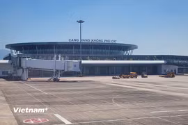 Cảng Hàng không Phù Cát. (Ảnh: Việt Hùng/Vietnam+)