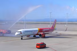 Hãng hàng không Vietjet vừa mở hai đường bay mới từ Thành phố Hồ Chí Minh đến Nagoya, Fukuoka (Nhật Bản). (Ảnh: PV/Vietnam+)