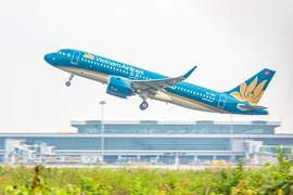 Vietnam Airlines mở rộng mạnh mẽ mạng bay quốc tế trong năm 2025, tiên phong hiện thực hóa Nghị quyết 59. (Ảnh: PV/Vietnam+)
