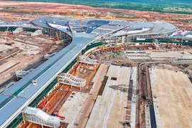 Cảng hàng không Quốc tế Long Thành đang dần hoàn thành đến mục tiêu vận hành thương mại trong nửa đầu năm 2026. (Ảnh: PV/Vietnam+)