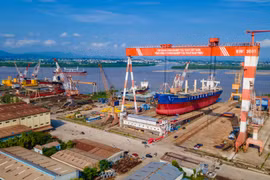 Năm 2024, Việt Nam đứng thứ 7 thế giới về thị phần đóng tàu. (Ảnh: PV/Vietnam+)