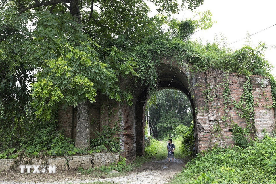 Tên gọi “thành nhà Mạc” được người dân xóm Bá Lam xã Cao Dương tỉnh Phú Thọ gọi khu vực thành cổ từ nhiều đời nay. (Ảnh: Trọng Đạt/TTXVN)