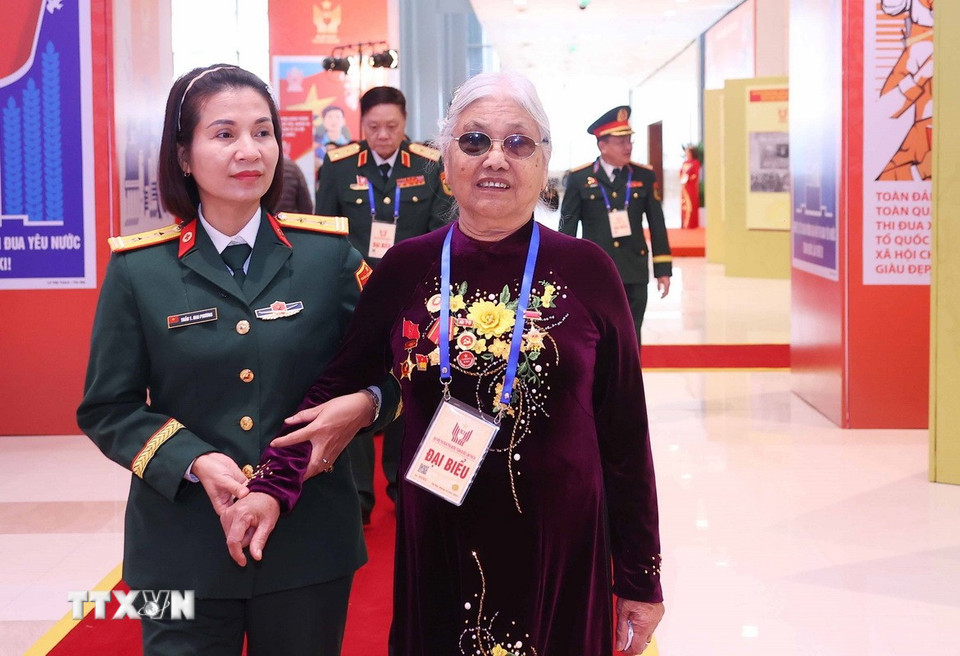 Các đại biểu đến dự đại hội. (Ảnh: Văn Điệp/TTXVN)