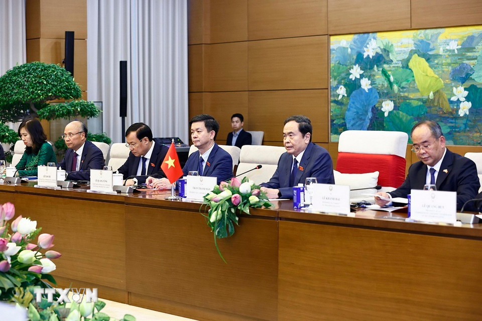 Chủ tịch Quốc hội Trần Thanh Mẫn phát biểu. (Ảnh: Doãn Tấn/TTXVN)