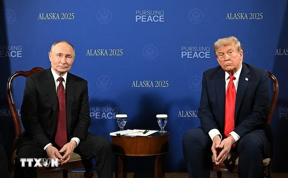 Hội nghị thượng đỉnh Mỹ-Nga tại Alaska hôm 15/8. (Nguồn: AA/TTXVN)
