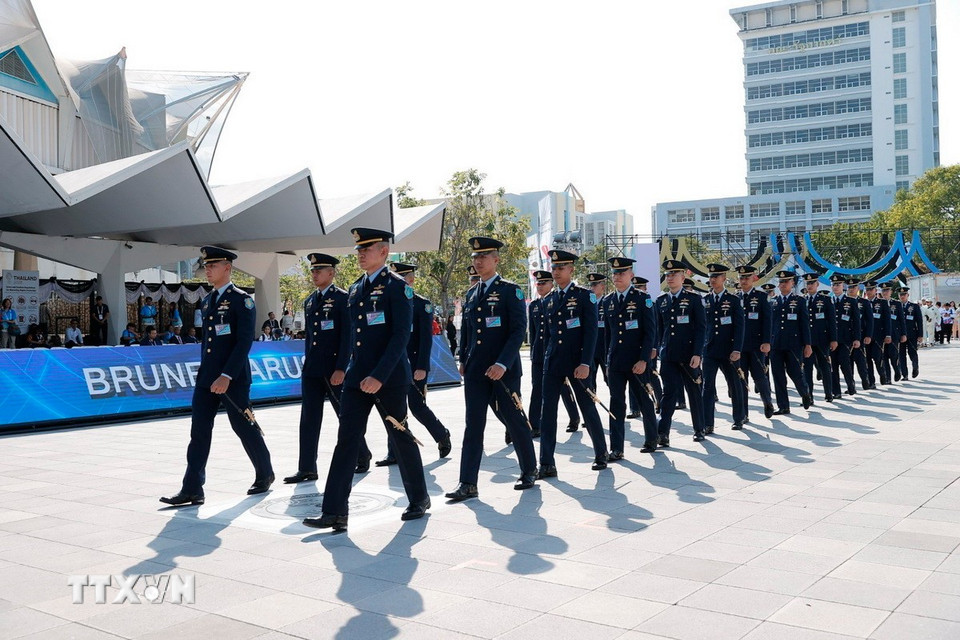Lễ thượng cờ SEA Games 33. (Ảnh: Minh Quyết/TTXVN)