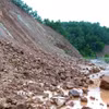 Sạt lở đất ở xã Ba Chẽ trong bão số 4. (Ảnh: Phạm Lợi/TTXVN)