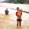 Cảnh ngập lụt tại Hat Yai, tỉnh Songkhla, Thái Lan, ngày 25/11/2025. (Ảnh: THX/TTXVN)