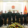 Thượng tướng Nguyễn Trường Thắng, Thượng tướng Vladimir Borisovich Zarudnitsky và các đại biểu tại cuộc tiếp.