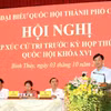 Đồng chí Nguyễn Duy Ngọc, Ủy viên Bộ Chính trị, Bí thư Trung ương Đảng, Trưởng Ban Tổ chức Trung ương phát biểu tại hội nghị. (Ảnh: TTXVN phát)
