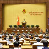 Bộ trưởng Bộ Tư pháp Hoàng Thanh Tùng, thừa ủy quyền của Thủ tướng Chính phủ trình bày Tờ trình về dự án Luật Đất đai (sửa đổi). (Ảnh: Doãn Tấn/TTXVN)