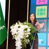 Thứ trưởng Bộ Ngoại giao Lê Thị Thu Hằng phát biểu tại lễ kỷ niệm. (Nguồn: Đại sứ quán Saudi Arabia tại Việt Nam)