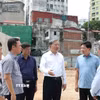 Tổng Bí thư, Chủ tịch nước Tô Lâm đi kiểm tra thực địa tại Dự án đầu tư xây dựng đường Vành đai 1 (đoạn Hoàng Cầu-Voi Phục). (Ảnh: Thống Nhất/TTXVN)