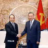Tổng Bí thư, Chủ tịch nước Tô Lâm tiếp Cố vấn Hội đồng An ninh Quốc gia Philippines Eduardo San Lorenzo Oban Jr. (Ảnh: Thống Nhất/TTXVN)