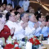 Tổng Bí thư Tô Lâm cùng các đại biểu tham dự chương trình nghệ thuật 'Bài ca Chiến thắng.' (Ảnh: Phạm Kiên/TTXVN)