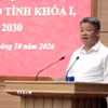 Chủ tịch Ủy ban Nhân dân tỉnh Hưng Yên Nguyễn Mạnh Quyền phát biểu tại Hội nghị. (Ảnh: Đinh Văn Nhiều/TTXVN)